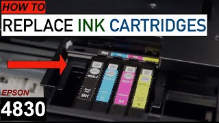 EPSON WorkForce WF 4830 Ink Replacement [upl. by Larimer]