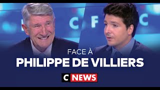 Face à Philippe de Villiers  6 octobre 2023 CNews [upl. by Garnette]