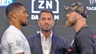 FACE OFF  Anthony Joshua vs Robert Helenius • FIGHTERS MEET AFTER DILLIAN WHYTE CANCELLATION [upl. by Cynthia]