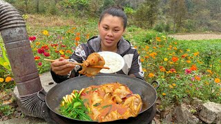 今天做一锅美味的酸汤猪脚吃过瘾 Today had delicious sour and spicy pork feet [upl. by Eceinal]