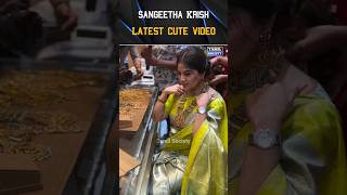 💜 Sangeetha Krish Latest Cute Video 💜 tamilsociety trending marriage wedding tamilsong [upl. by Enymsaj]