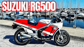 Suzuki RG500 Walk Around  MotoGP Homologation Model [upl. by Htenek502]