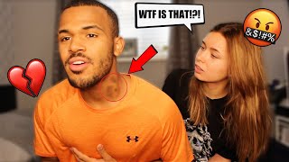 HICKEY PRANK ON GIRLFRIEND She Got MAD [upl. by Koressa469]