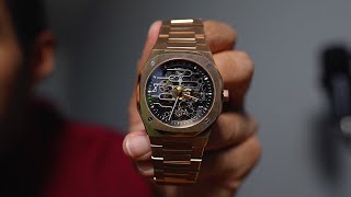 Aura Watch Skeleton 001 Rose Unboxing  Review [upl. by Huesman]