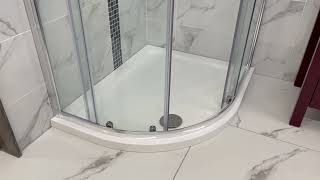 Elements 1000 x 800mm Offset Quadrant Slim Line Shower Tray  Left Hand 7963 [upl. by Enad578]