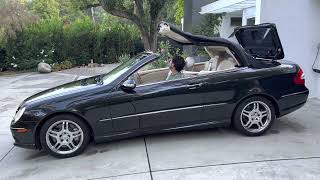 2004 Mercedes Benz CLK500 Convertible Top Operation  Fabric Tucking Under Rear Window Quick Fix [upl. by Aniaj391]