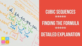 Cubic Sequences  How to find the formula for the nth term [upl. by Izy]