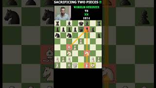 Sacrificing two pieces  Chess Vaasam chess sacrifice shorts [upl. by Emersen]