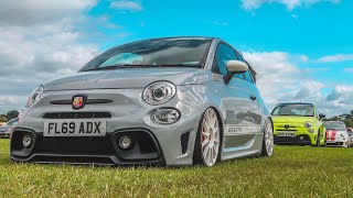 Insane Bagged Abarth 595 Essesse at a 150 car Abarth Meet [upl. by Domela]