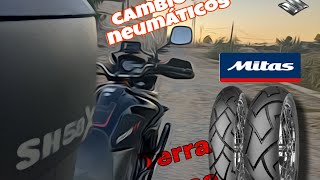 Cambio de neumáticos VstromNeumaticos para motos trail [upl. by Acnalb]