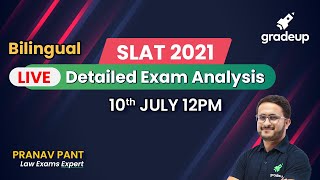 SLAT 2021 Exam Analysis 10th July  Difficulty Level Expected Cutoffs Exam Pattern  Gradeup [upl. by Ultima]