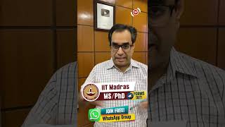 Free WhatsApp group for winter Admissions  MS amp PhD Form out  IIT Madras Winter Admission 202425 [upl. by Thatch]