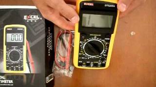 Unboxing Review DT9205A LCD Screen Digital Multimeter Volt Ohm Silicone Case [upl. by Cath]