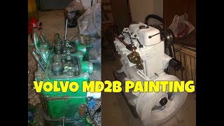 Painting the engine SV Akestor Volvo Penta MD2B Part 7 [upl. by Etteval438]