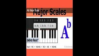 How to Play AbFlat Major Scale Notes are  A♭ B♭ C D♭ E♭ F G A♭ [upl. by Zack657]