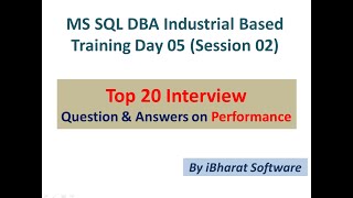 TOP 20 MS SQL Server Performance Tuning Interview Questions and Answers Part 01 ibharatsoftware [upl. by Mylo916]