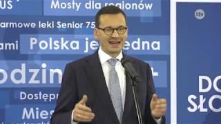 LokalnaTV Ostrowiec Premier Mateusz Morawiecki w Ostrowcu Świętokrzyskim 13102018 r [upl. by Ethan]