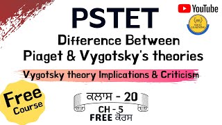 Vygotsky vs Piaget Similarities and Differences by Tejinder Kaur  Educational Implications  PSTET [upl. by Enar]