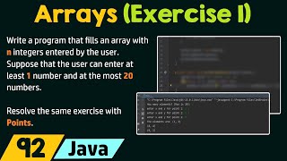 Arrays in Java Exercise 1 [upl. by Pegg]