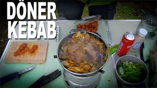 Cooking DÖNER KEBAB on Trangia 27 Alcohol Stove [upl. by Llerat]