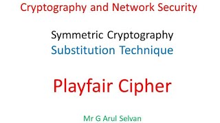 Playfair Cipher  Substitution Technique Cryptography and Network Security Tamil Explanation [upl. by Jaela829]