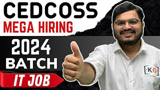 CEDCOSS Mega Hiring for 2024 Batch Students🔥  IT Job for Freshers 2024  Cedcoss Off Campus Drive [upl. by Trainor996]