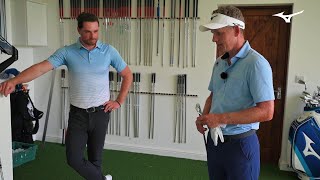 TOUR WORKSHOP DIARIES Luke Donald tests Mizuno Pro 221 223 and 225 irons [upl. by Roda]