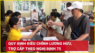 Quy định điều chỉnh lương hưu trợ cấp theo Nghị định 75  Báo Lao Động [upl. by Ramu126]