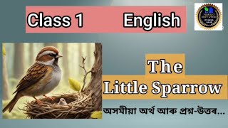 The little sparrowClass 1 English Lesson Question Answer discussionAnundoram Borooah Academy [upl. by Noned195]