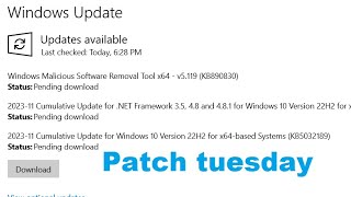 Cumulative Update for Windows 10 Version 22H2 for x64 based Systems KB5032189 [upl. by Esyned362]