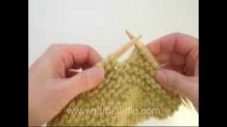 How to knit basic short rows in garter stitch [upl. by Airamas]