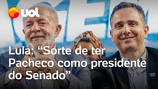 Lula elogia Pacheco ‘Cresceu minha admiração por ele quando preciso peço ajuda’ [upl. by Enytsirk]