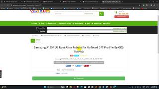 Samsung A125F U3 Root After Reboot Fix No Need DFT Pro File By GDS TM PRO [upl. by Hsakaa]