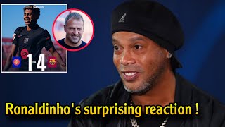 Ronaldinhos surprising reaction after Barcelonas 41 win over Girona and the brilliance of Lamine [upl. by Malinde421]