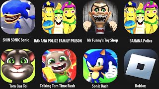 Roblox Attack on Banana PoliceEscape from Mr Funnys Toy ShopShin Sonic Tapes barry prison run [upl. by Ecam449]