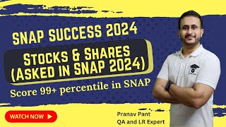 Stocks and Shares for SNAP  Question asked in SNAP 2024  Complete Concept and examples [upl. by Bina]