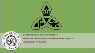 Eredienst op zondag 21 juli 2024 vanuit de Bethlehemkerk om 0900 am [upl. by Billie843]