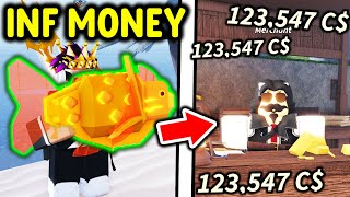 I Used This BROKEN MONEY FARM GLITCH in Roblox Fisch [upl. by Burne311]