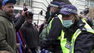 UK police arrest 60 in antilockdown protests [upl. by Basilio]