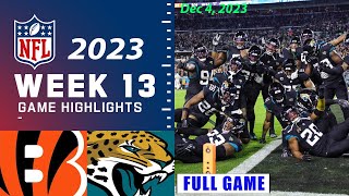 Cincinnati Bengals vs Jacksonville Jaguars FULL GAME Week 13  NFL Highlights 1242023 [upl. by Obmar]