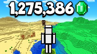 I got 1275386 Emeralds in Minecraft Hardcore [upl. by Annayoj]