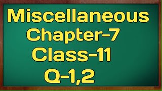 Miscellaneous Exercise Chapter 7 Q1Q2 Permutations and Combinations Class 11 Maths NCERT [upl. by Anikat840]