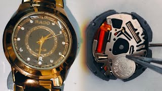 Rado Quartz Watch Service  watch repair  watch mechanism  growntimeservice [upl. by Itirahc393]