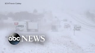 Massive snowstorm slams center of the US [upl. by Wilfrid746]