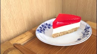 How to make Strawberry Jelly Cheesecake Easy Nobake recipe [upl. by Mungovan]