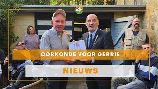 Bijzondere oorkonde voor Gerrie [upl. by Eeryk]