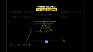 Truncate a number to fixed decimal in JavaScript [upl. by Annael]