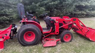 Using a 72 inch land plane on a gravel driveway with a Kubota B2630 compact tractor [upl. by Navek788]