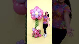 Columna de Globos Motivo Flor 🌸 decolovers balloondecor [upl. by Haimehen]