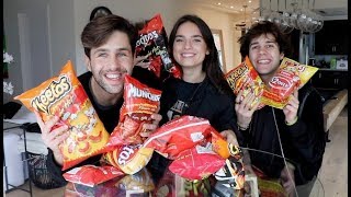 SPICY CHIP TASTE TEST ft DAVID DOBRIK AND NATALIE [upl. by Rosella805]